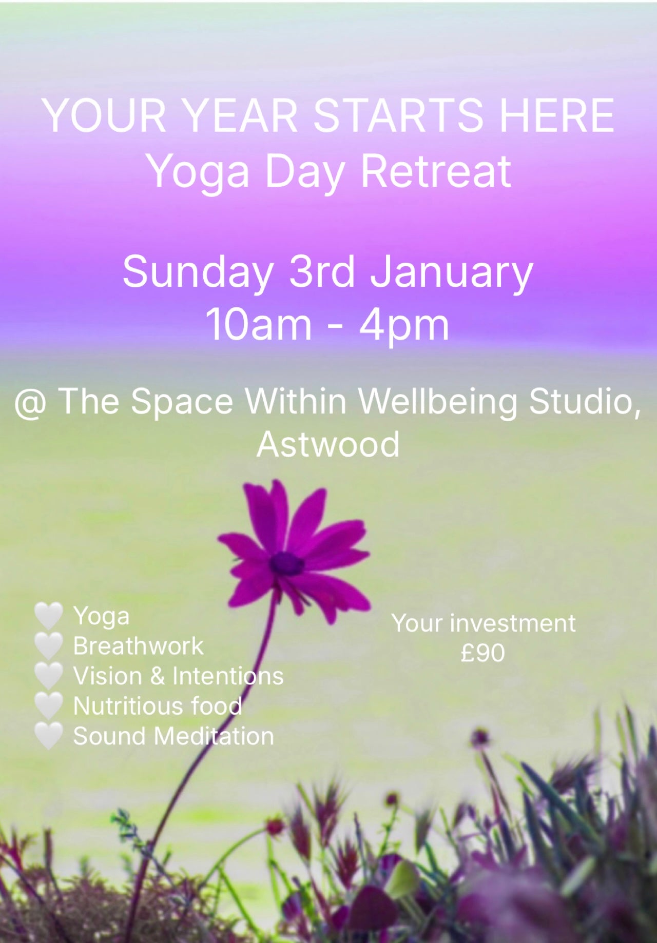 Yoga Day Retreat - Sunday 3rd Jan 2027