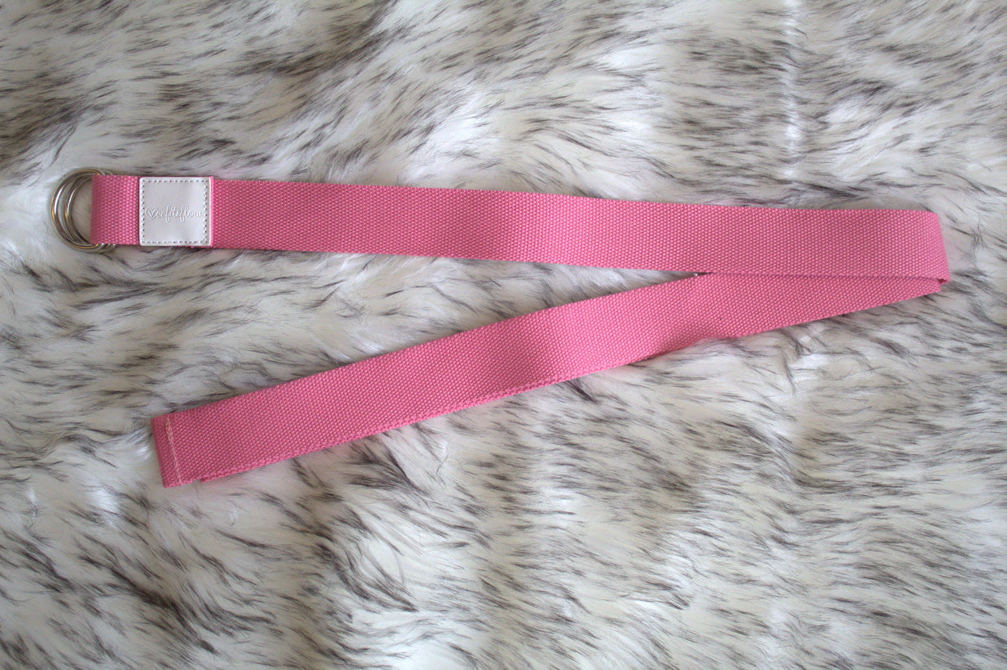 Two Engraved Yoga Blocks and Yoga Strap Bundle (Pink)