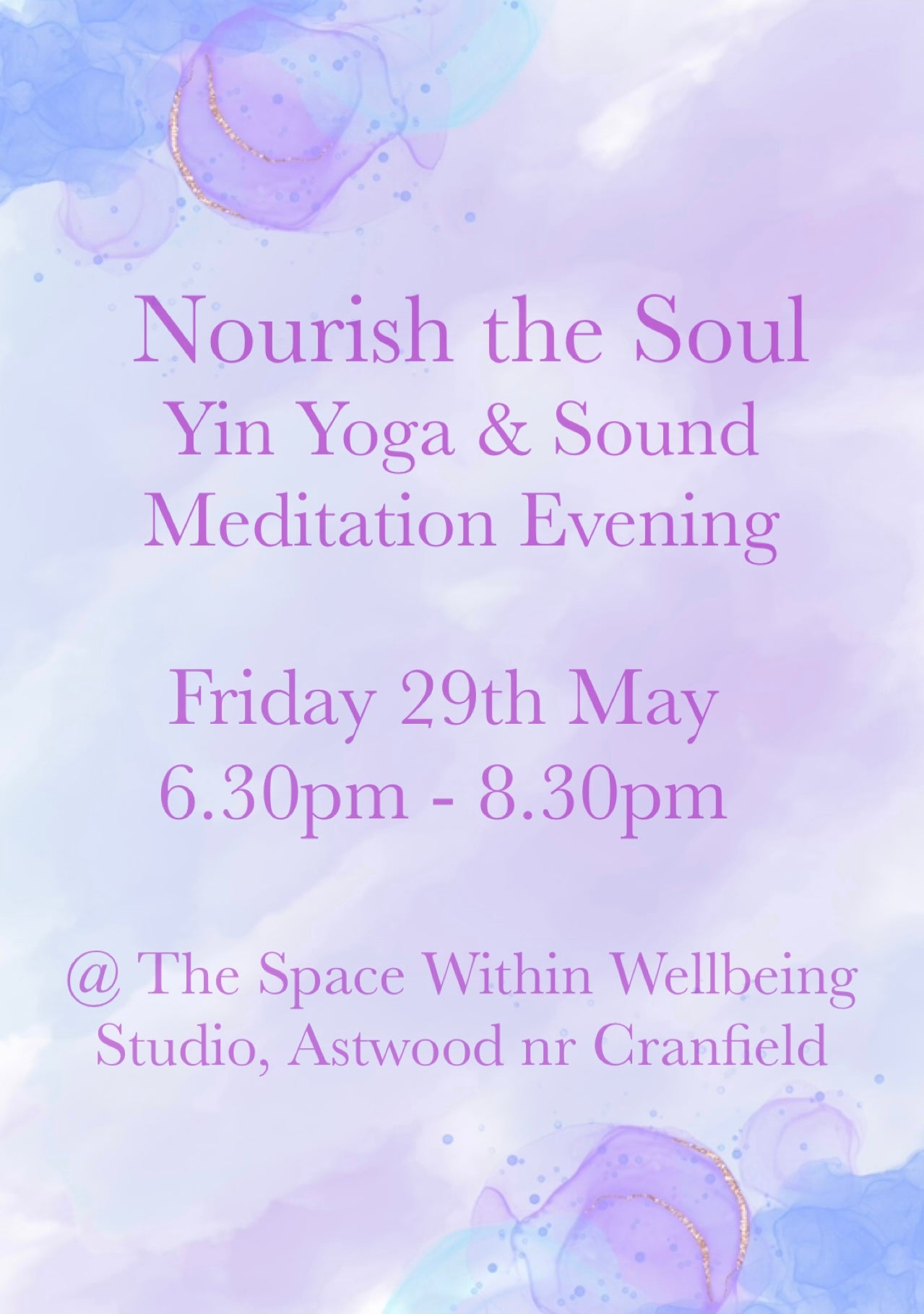 Yin & Sound Evening Friday 29th May