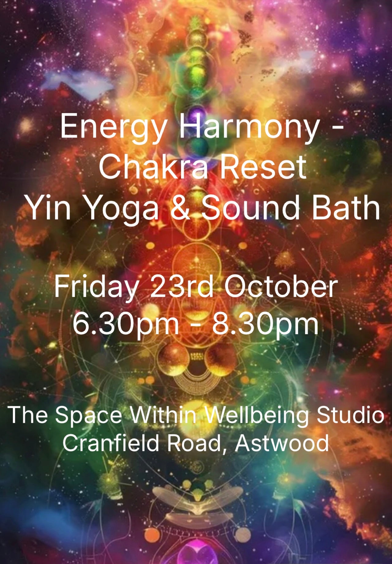 Yin Yoga & Sound Event Friday 23rd October 2026
