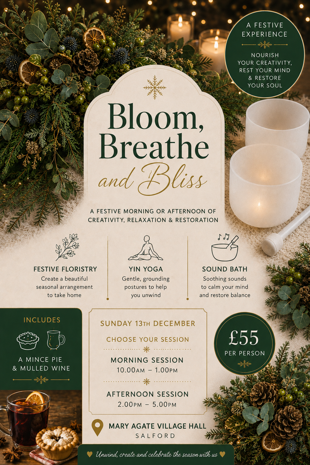 Bloom, Breathe & Bliss Afternoon session (sun 13th dec 26)