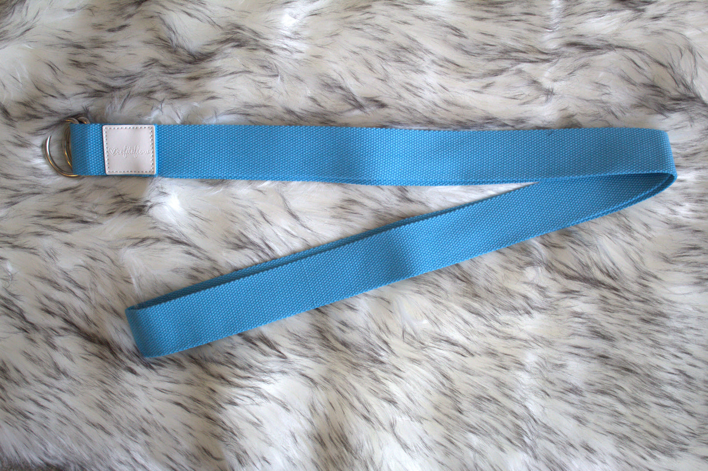 Two Engraved Yoga Blocks and Yoga Strap Bundle (Blue)